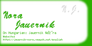 nora jauernik business card